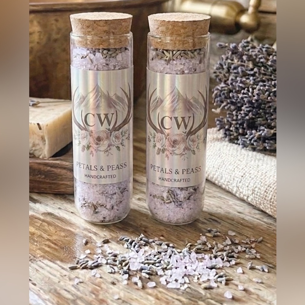 LAVENDER HARVEST BATH SALT- Set of 2 Handcrafted!